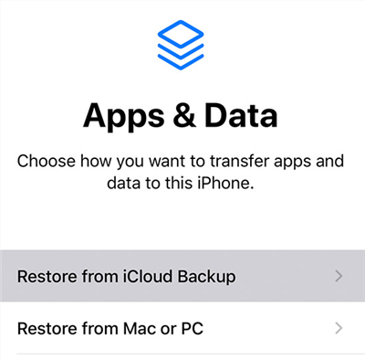 在 iOS 上恢复 iCloud 备份